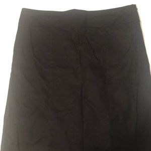 Black cotton pencil skirt